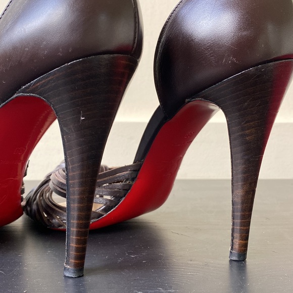 Christian Louboutin Brown D’Orsay Heel size 39 - Picture 5 of 11